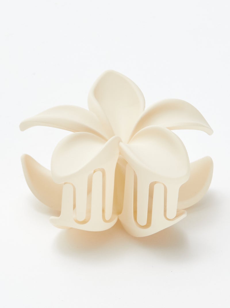 Mollettone per capelli a fiore beige - Kiabi