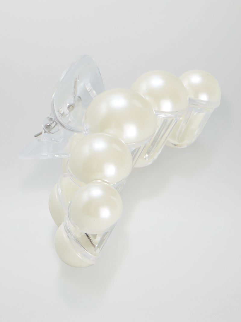 Mollettone per capelli con perle BIANCO - Kiabi