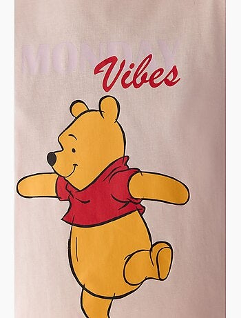 Monday vibes pigiama con stampa orso e maniche corte penti