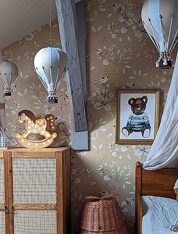 Mongolfiera decorativa, beige e blu | SEVIRA KIDS