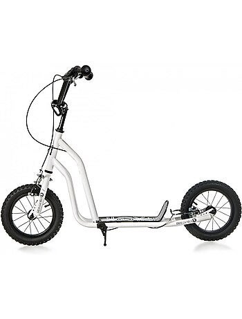 Monopattino 12 pollici ruote grandi acciaio manubrio regolabile 50 kg EN71