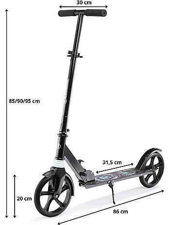 Monopattino 2 ruote pieghevole bambini e ragazzi ruote 200 mm – HyperMotion