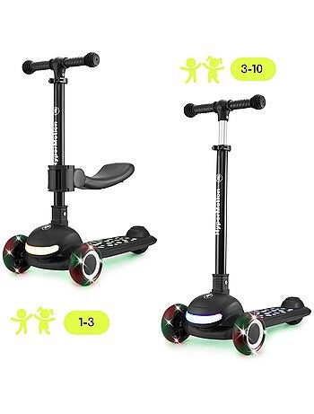 Monopattino 3 in 1 LUMI HyperMotion con luci LED e seduta regolabile – per bambini