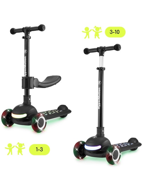Monopattino 3 in 1 LUMI HyperMotion con luci LED e seduta regolabile – per bambini - Kiabi