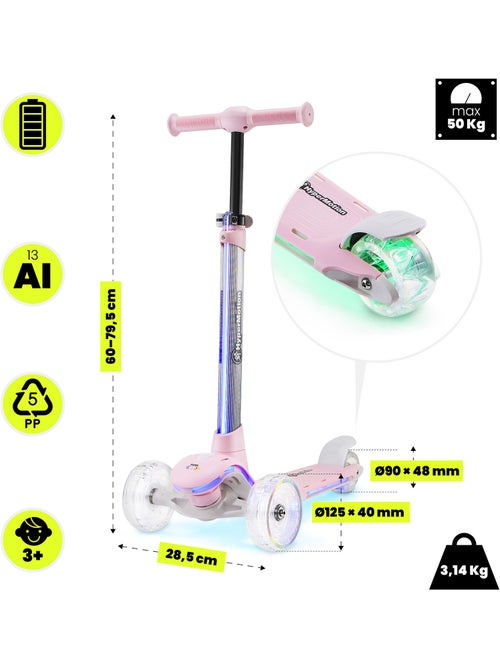 Monopattino 3 ruote HyperMotion BECKY LED - Kiabi