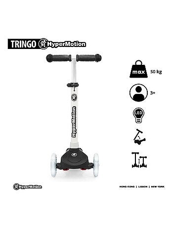 Monopattino 3 ruote LED regolabile max 50kg HyperMotion
