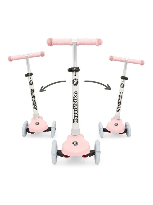 Monopattino 3 ruote LED rosa regolabile 50kg HyperMotion - Kiabi