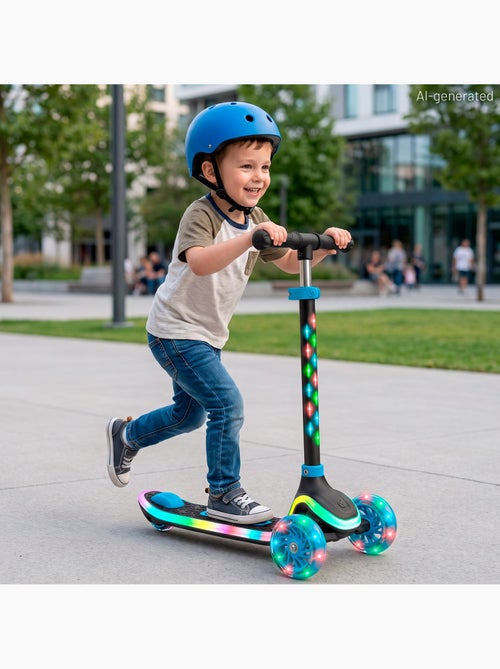 Monopattino a 3 ruote con luci per bambini +3 anni evo - Kiabi Monopattino a 3 ruote con luci per bambini +3 anni evo - Kiabi