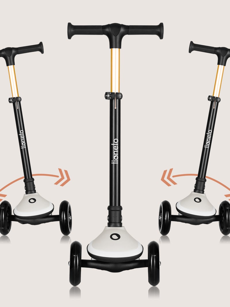 Monopattino a 3 ruote LIONELO Mey - Ruote luminose - Pieghevole - Altezza regolabile - Cestino inclu Beige - Kiabi