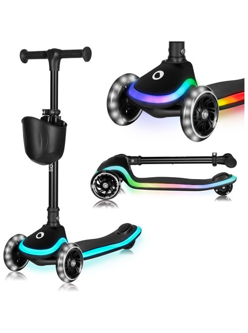 Monopattino a 3 ruote LIONELO Mey - Ruote luminose - Pieghevole - Altezza regolabile - Cestino inclu - Kiabi