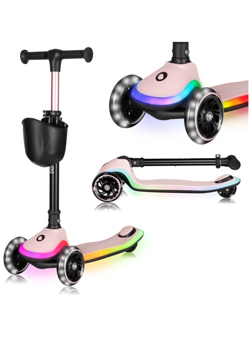 Monopattino a 3 ruote LIONELO Mey - Ruote luminose - Pieghevole - Altezza regolabile - Cestino inclu - Kiabi