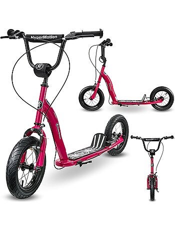 Monopattino bambini hypermotion ruby 12.2 con ruote gonfiabili e freni a mano