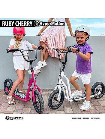 Monopattino bambini hypermotion ruby 12.2 con ruote gonfiabili e freni a mano