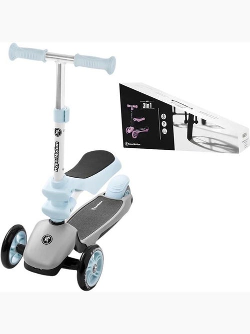 Monopattino bambino evolutivo 3 in 1 con seduta manubrio regolabile 2-6 - Kiabi