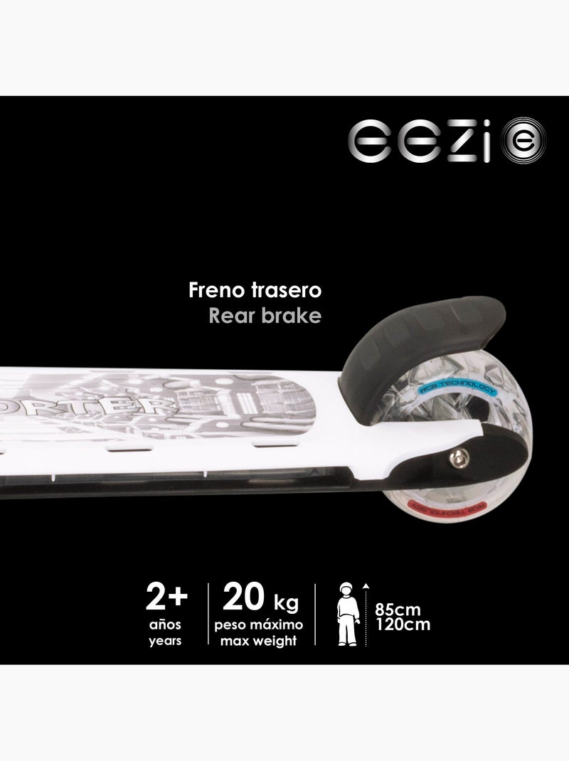 Monopattino bianco eezi a 3 ruote con luci multicolore personalizzabili N/D - Kiabi