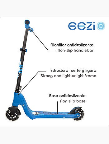 Monopattino eezi a 2 ruote con luci blu