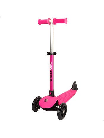 Monopattino eezi fucsia a 3 ruote con manubrio rimovibile