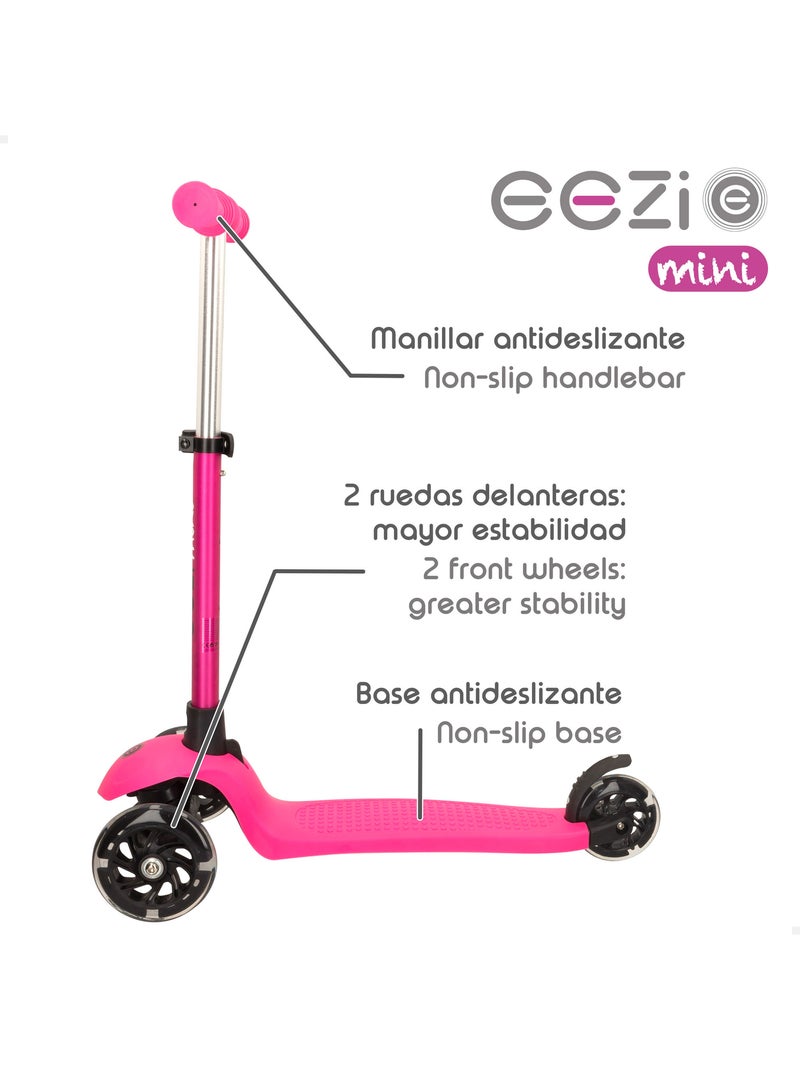 Monopattino eezi fucsia a 3 ruote con manubrio rimovibile N/D - Kiabi
