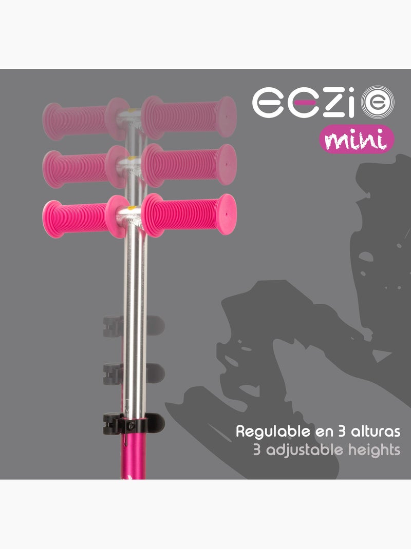Monopattino eezi fucsia a 3 ruote con manubrio rimovibile N/D - Kiabi