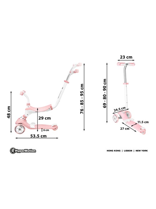 Monopattino evolutivo 3-in-1 bicicletta blu HyperMotion - Kiabi