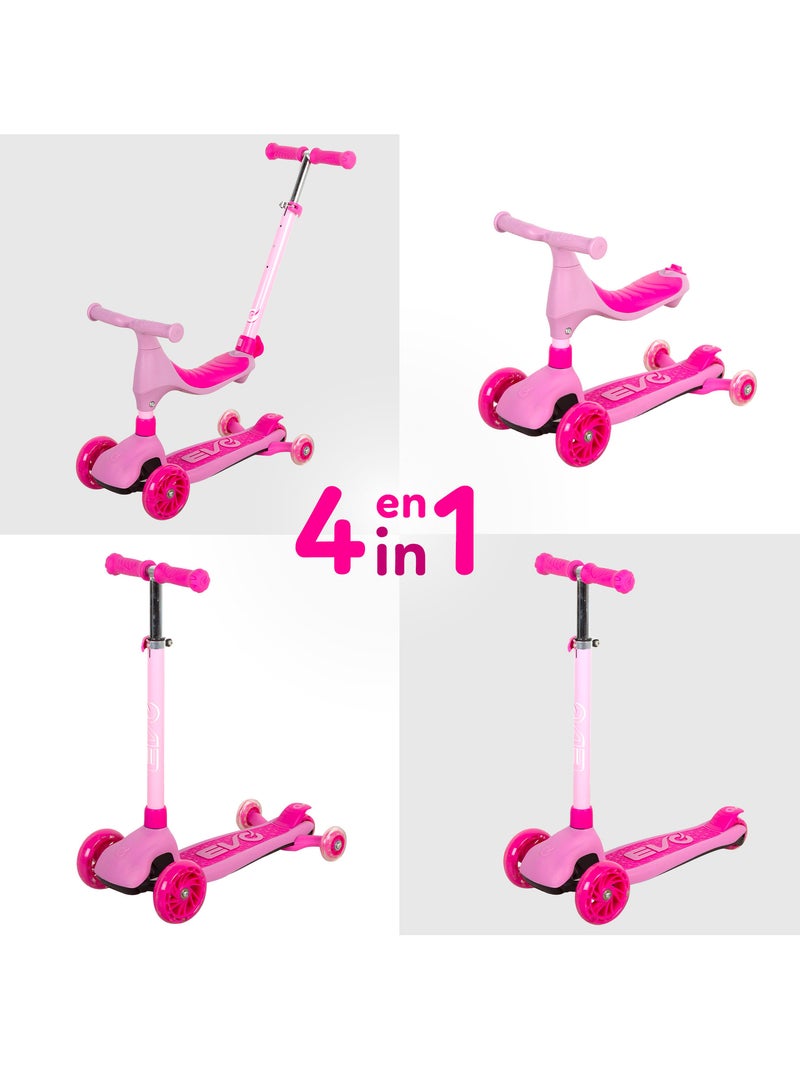 Monopattino evolutivo 4 in 1 evo Rosa - Kiabi