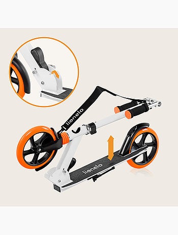 Monopattino LIONELO Luca per bambini e adulti - Fino a 100 kg - Pieghevole compatto - Portaborraccia