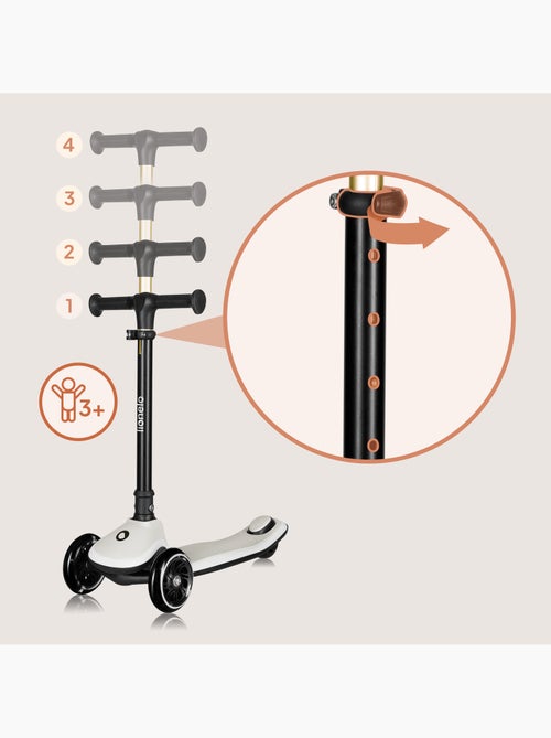 Monopattino per bambini con casco LIONELO Mey - 3 ruote luminose - Pieghevole - Altezza regolabile - Kiabi