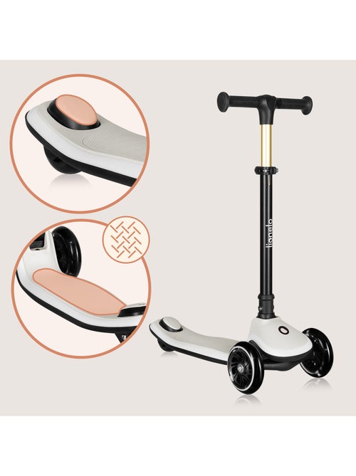 Monopattino per bambini con casco LIONELO Mey - 3 ruote luminose - Pieghevole - Altezza regolabile - Kiabi