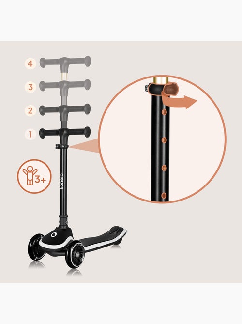 Monopattino per bambini con casco LIONELO Mey - 3 ruote luminose - Pieghevole - Altezza regolabile - Kiabi