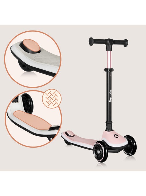 Monopattino per bambini con casco LIONELO Mey - 3 ruote luminose - Pieghevole - Altezza regolabile - Kiabi