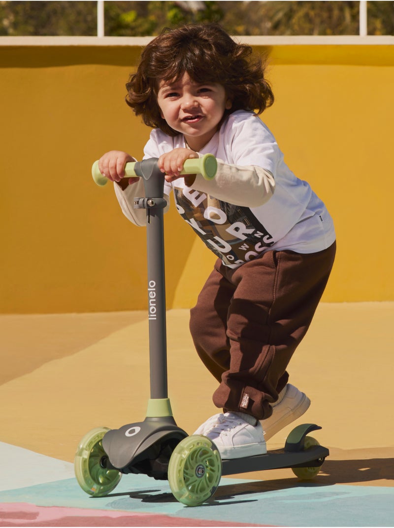 Monopattino per bambini LIONELO Jessy - Ruote luminose - 3 ruote - Altezza regolabile Verde - Kiabi