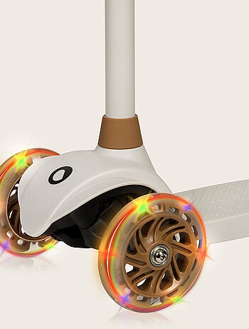 Monopattino per bambini LIONELO Jessy con casco - Ruote luminose - 3 ruote - Altezza regolabile