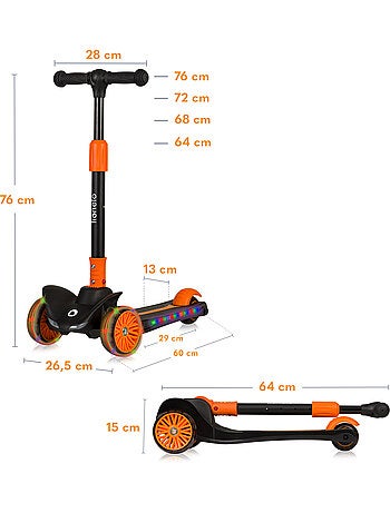 Monopattino per bambini LIONELO Timmy - 3 ruote - Cuscinetti LED - Altezza regolabile