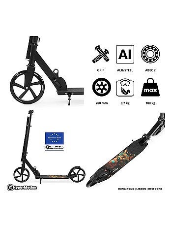 Monopattino pieghevole alluminio ABEC-7 100kg HyperMotion