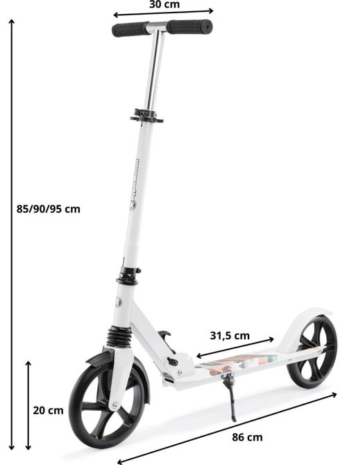 Monopattino pieghevole HyperMotion CITY SWIFT Winter Fox con ammortizzatore fino a 100 kg - Kiabi