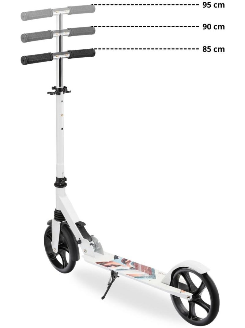 Monopattino pieghevole HyperMotion CITY SWIFT Winter Fox con ammortizzatore fino a 100 kg Bianco - Kiabi
