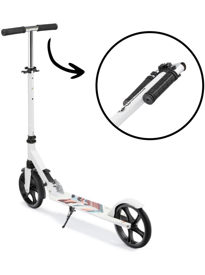 Monopattino pieghevole HyperMotion CITY SWIFT Winter Fox con ammortizzatore fino a 100 kg Bianco - Kiabi