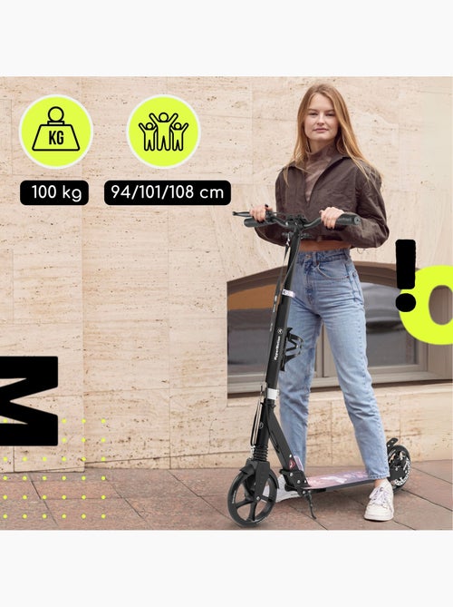 Monopattino pieghevole in alluminio con doppio freno e sospensioni fino a 100 kg - Kiabi Monopattino pieghevole in alluminio con doppio freno e sospensioni fino a 100 kg - Kiabi