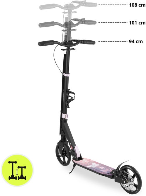 Monopattino pieghevole in alluminio con doppio freno e sospensioni fino a 100 kg - Kiabi Monopattino pieghevole in alluminio con doppio freno e sospensioni fino a 100 kg - Kiabi