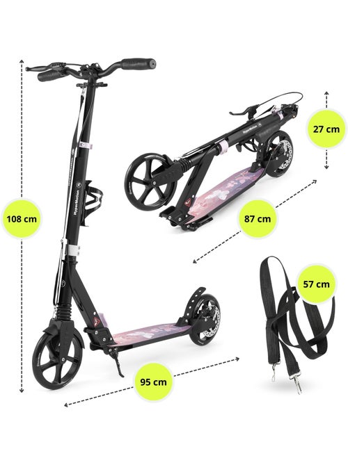 Monopattino pieghevole in alluminio con doppio freno e sospensioni fino a 100 kg - Kiabi Monopattino pieghevole in alluminio con doppio freno e sospensioni fino a 100 kg - Kiabi