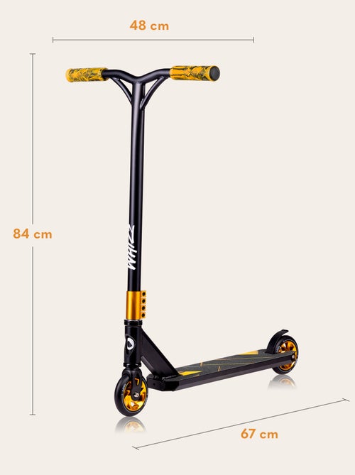 Monopattino Stunt LIONELO Whizz - Manubrio largo - Cuscinetti ABEC-9 - Nero - Kiabi