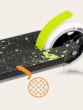 Monopattino Stunt LIONELO Whizz - Capacità 100 kg - Manubrio largo - Cuscinetti ABEC-9 - Nero