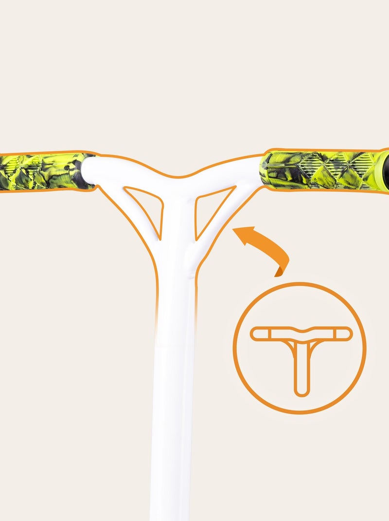 Monopattino Stunt LIONELO Whizz - Manubrio largo - Cuscinetti ABEC-9 - Nero Verde - Kiabi