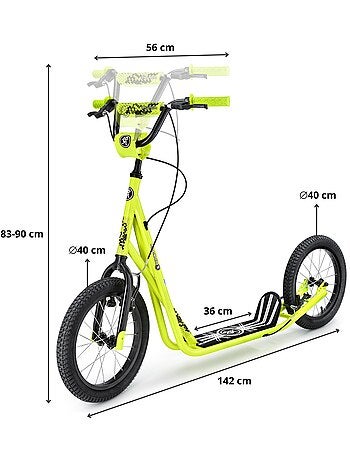 Monopattino Urbano HyperMotion RUNKIE 16” con Freni V-Brake e Ruote Gonfiabili 100 kg