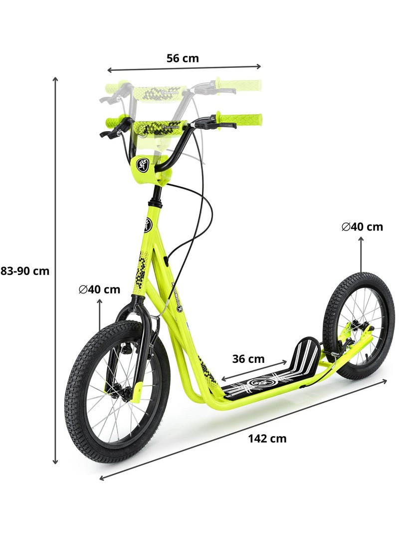 Monopattino Urbano HyperMotion RUNKIE 16” con Freni V-Brake e Ruote Gonfiabili 100 kg Giallo - Kiabi