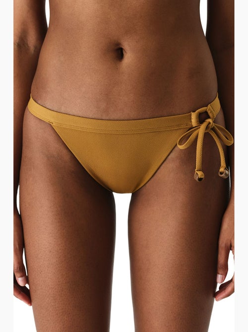 Montana slip bikini con texture laterale e vita media penti - Kiabi