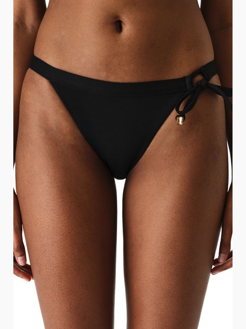 Montana slip bikini con texture laterale e vita media penti - Kiabi