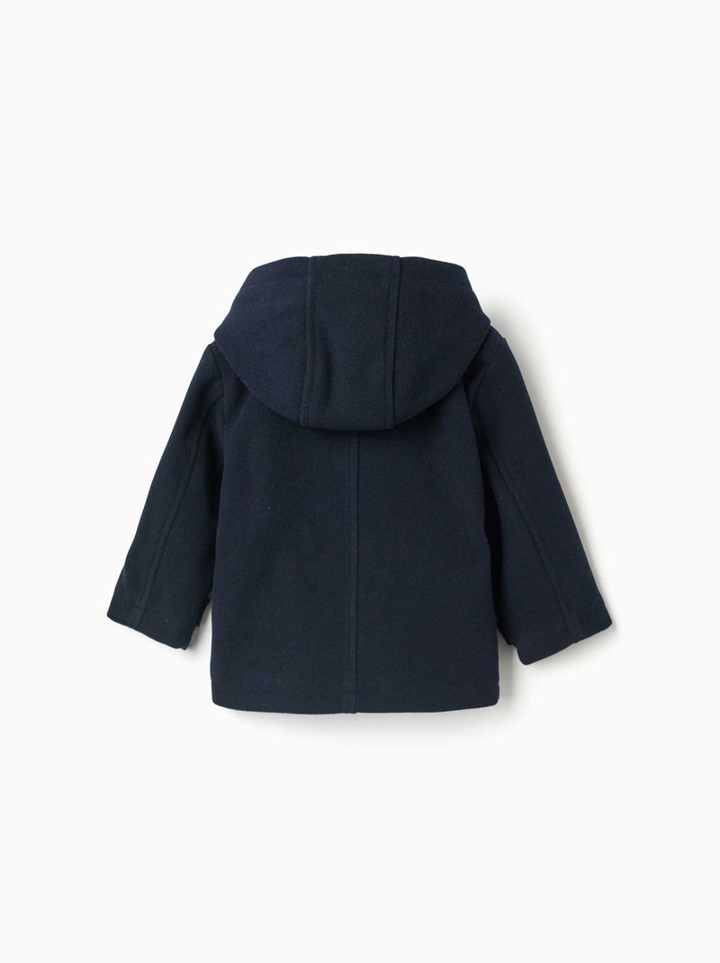 Montgomery effetto lana con tasche b&s Blu scuro - Kiabi