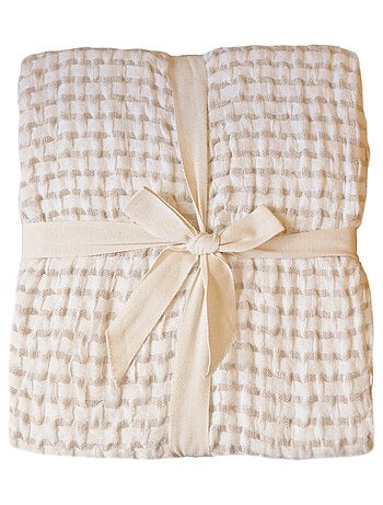 Morbida coperta con effetto waffle