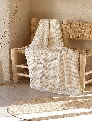 Morbida coperta con effetto waffle